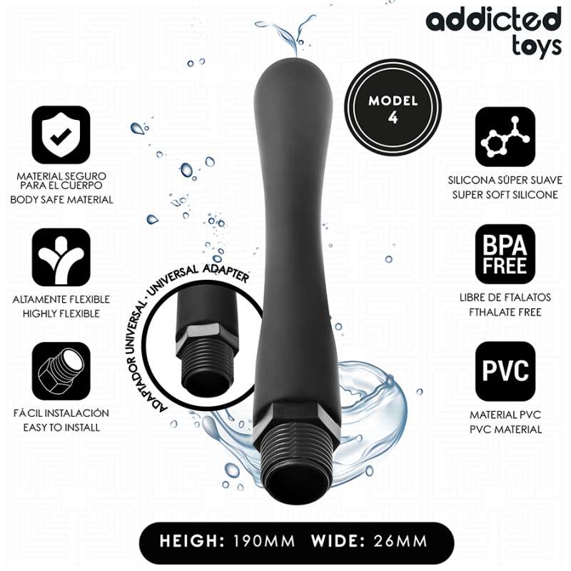 ADDICTED TOYS - ANAL CLEANER WITH UNIVERSAL ADAPTER MODEL 4 ADDICTED TOYS - ANAL CLEANER WITH UNIVERSAL ADAPTER MODEL 4