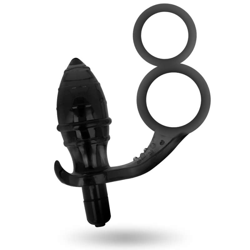 ADDICTED TOYS - ANAL PLUG WITH DOUBLE BLACK RING ADDICTED TOYS - ANAL PLUG WITH DOUBLE BLACK RING