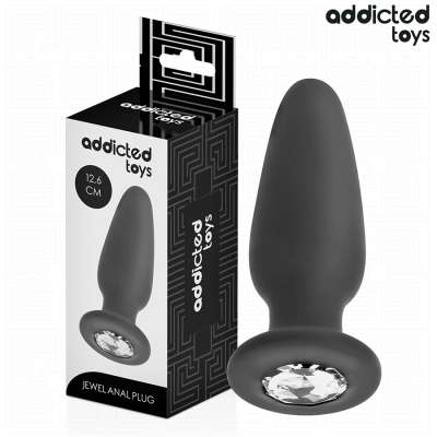 ADDICTED TOYS - ANAL PLUG WITH JEWEL SILICONE SIZE L 12.6 CM