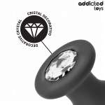 ADDICTED TOYS - ANAL PLUG WITH JEWEL SILICONE SIZE M 10.4 CM