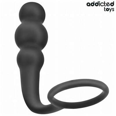 ADDICTED TOYS - ANAL PLUG WITH RING SILICONE MODEL 1