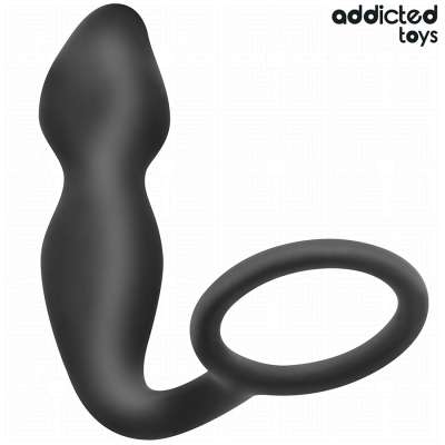 ADDICTED TOYS - ANAL PLUG WITH RING SILICONE MODEL 2