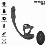 ADDICTED TOYS - ANAL PLUG WITH VIBRATION AND 360º WAVING AND TESTICLE STIMULATOR
