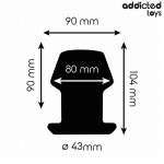 ADDICTED TOYS - EXTREME HOLLOW ANAL PLUG SILICONE SIZE L 10.4 CM