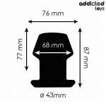 ADDICTED TOYS - EXTREME HOLLOW ANAL PLUG SILICONE SIZE M 8.7 CM