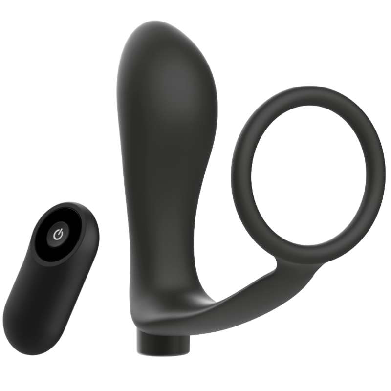 ADDICTED TOYS - PENIS RING WITH REMOTE CONTROL ANAL PLUG BLACK RECHARGEABLE ADDICTED TOYS - PENIS RING WITH REMOTE CONTROL ANAL PLUG BLACK RECHARGEABLE
