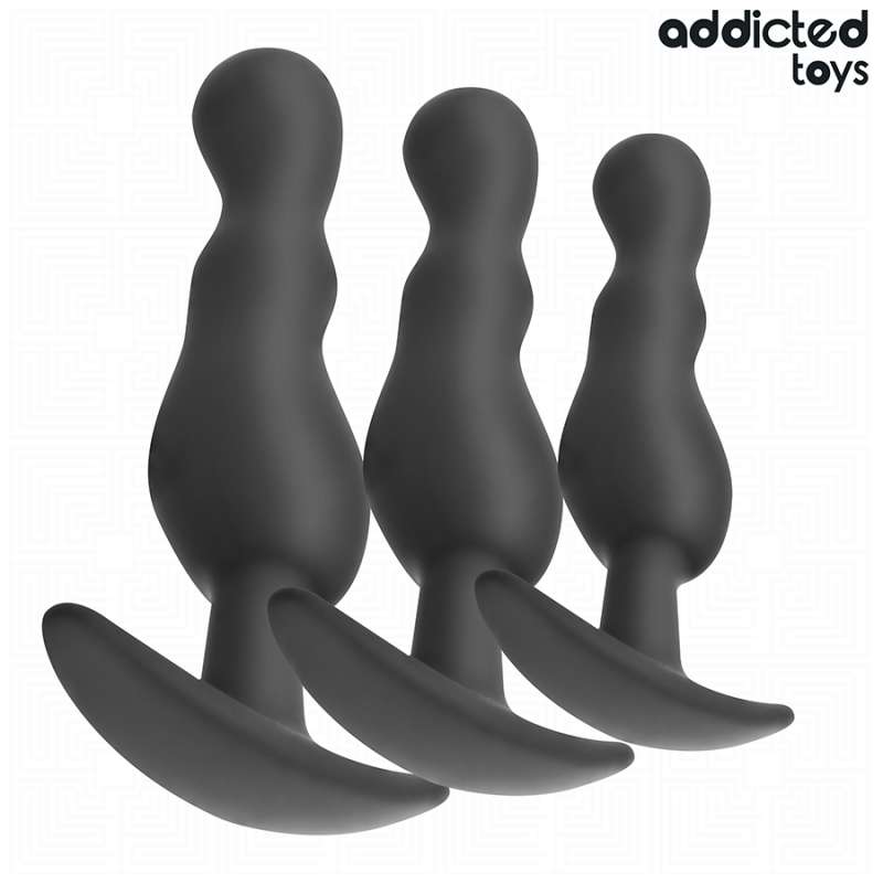 ADDICTED TOYS - SET OF 3 ANAL PLUG SILICONE MODEL 1