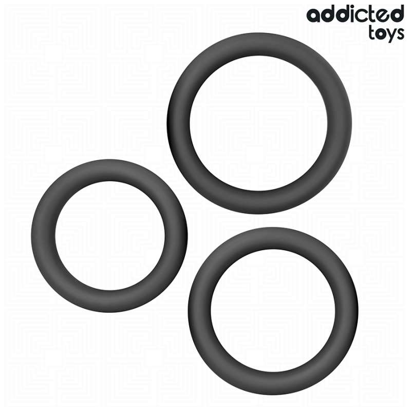 ADDICTED TOYS - SET OF FLAT SILICONE RINGS