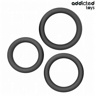 ADDICTED TOYS - SET OF FLAT SILICONE RINGS