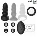 ADDICTED TOYS - THRUSTING VIBRATING ANAL PLUG, LED LIGHT REMOTE CONTROL