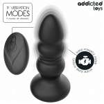 ADDICTED TOYS - THRUSTING VIBRATING ANAL PLUG, LED LIGHT REMOTE CONTROL