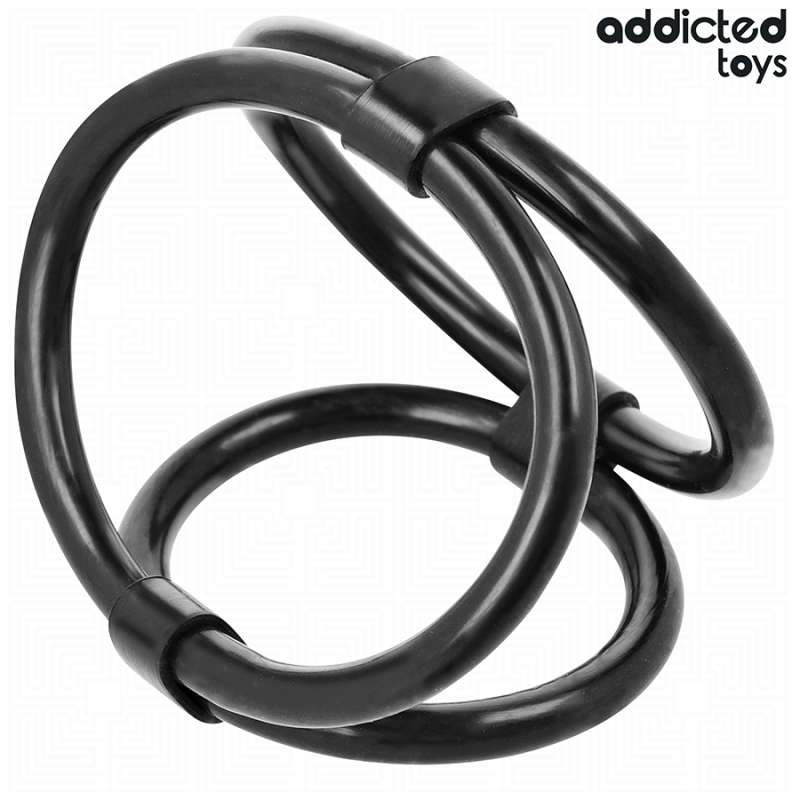 ADDICTED TOYS - TRIPLE PENIS RING ADDICTED TOYS - TRIPLE PENIS RING