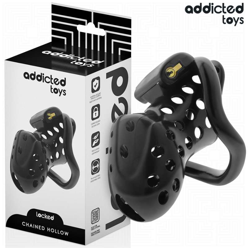 ADDICTED TOYS LOCKED - CHAINED HOLLOW PENIS CAGE 10.5 CM ADDICTED TOYS LOCKED - CHAINED HOLLOW PENIS CAGE 10.5 CM