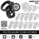 ADDICTED TOYS LOCKED - GILDEN CAGE SILICONE PENIS CAGE 8.5 CM