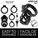 ADDICTED TOYS LOCKED - GILDEN CAGE SILICONE PENIS CAGE 8.5 CM