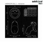 ADDICTED TOYS LOCKED - MINDNIGHT CELL PENIS CAGE SIZE L