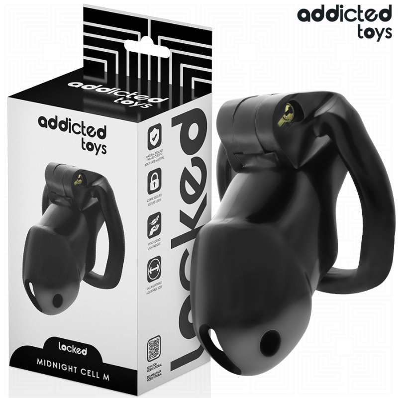 ADDICTED TOYS LOCKED - MINDNIGHT CELL PENIS CAGE SIZE M ADDICTED TOYS LOCKED - MINDNIGHT CELL PENIS CAGE SIZE M