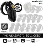 ADDICTED TOYS LOCKED - OBSIDIAN HOLD PENIS CAGE SIZE M