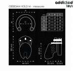 ADDICTED TOYS LOCKED - OBSIDIAN HOLD PENIS CAGE SIZE M