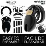 ADDICTED TOYS LOCKED - OBSIDIAN HOLD PENIS CAGE SIZE S