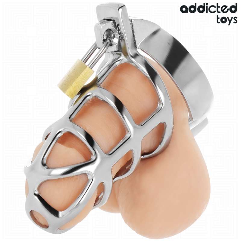 ADDICTED TOYS LOCKED - SILVER LOCK METAL PENIS CAGE SIZE S ADDICTED TOYS LOCKED - SILVER LOCK METAL PENIS CAGE SIZE S