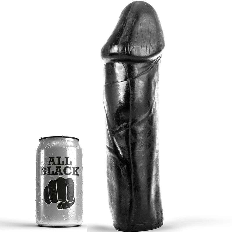 ALL BLACK - DONG 28 CM WITHOUT TESTICLES ALL BLACK - DONG 28 CM WITHOUT TESTICLES