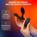 ARCWAVE - PERK VIBRATING PROSTATE MASSAGER WITH DUAL MOTOR AND REMOTE CONTROL BLACK