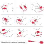 ARMONY - 3-IN-1 PINK, STIMULATOR, SUCTION AND UP&DOWN WITH RED TAIL
