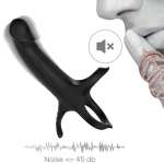 ARMONY - DILDO WITH RING & VIBRATOR BLACK