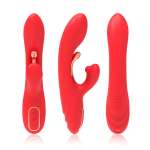 ARMONY - G-SPOT AND CLITORIS STIMULATOR VIBRATOR WITH OSCILLATING TONGUE RED