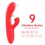 ARMONY - G-SPOT AND CLITORIS STIMULATOR VIBRATOR WITH OSCILLATING TONGUE RED