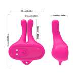 ARMONY - RABBIT SHAPE VIBRATION MAGNETIC NIPPLE CLAMPS PINK