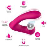 ARMONY - SECRETKISS LICKING VIBRATING CLIT & VIBRATOR CURVED FUCHSIA