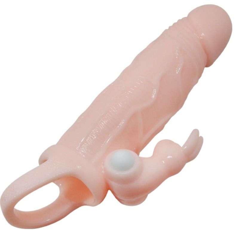 BAILE - BRAVE MAN PENIS COVER WITH RABBIT AND DOUBLE ENGINE FLESH 16.5 CM BAILE - BRAVE MAN PENIS COVER WITH RABBIT AND DOUBLE ENGINE FLESH 16.5 CM