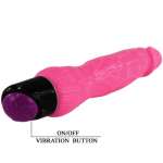 BAILE - COLORFUL SEX REALISTIC VIBRATOR PINK 24 CM