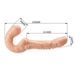 BAILE - EMMA TEXTURED DOUBLE PENETRATION STRAP-ON FLESH