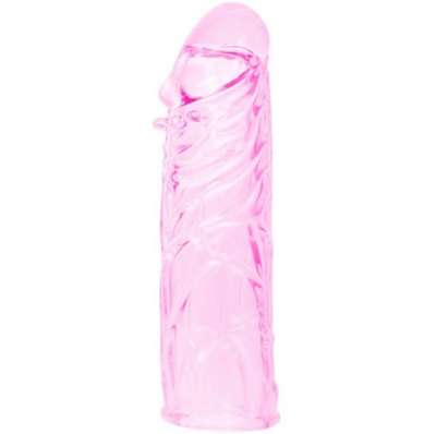 BAILE - PINK STIMULATING SILICONE PENIS COVER 13 CM