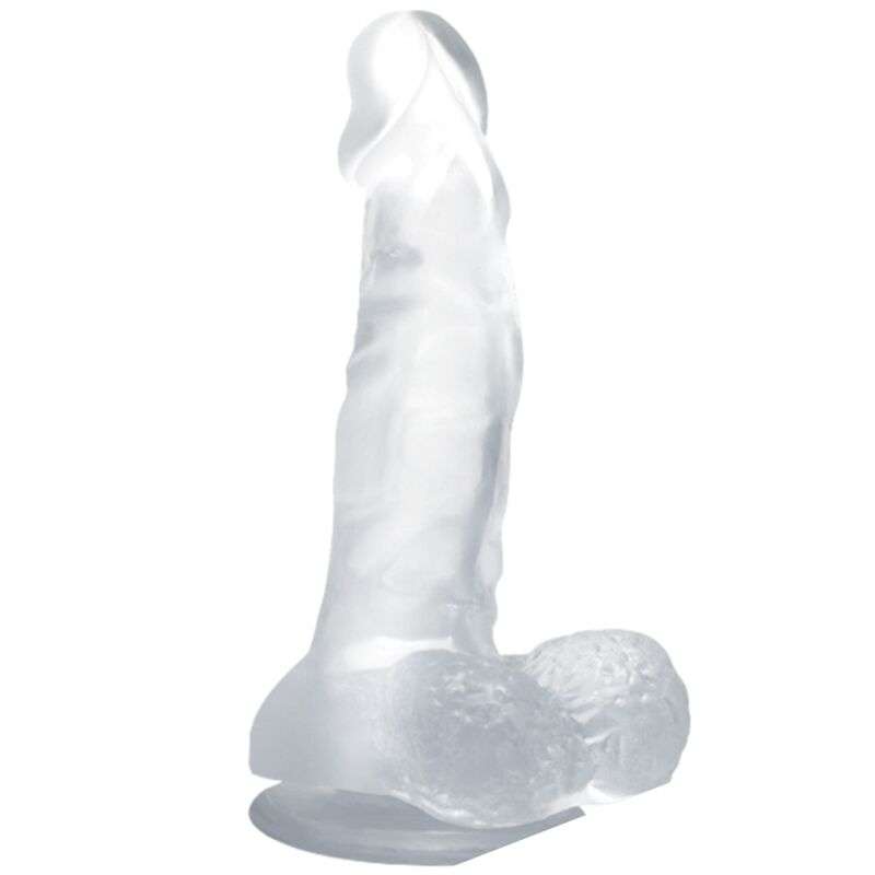 BAILE - REALISTIC DILDO WITH SUCTION CUP AND TESTICLES 16.7 CM TRANSPARENT BAILE - REALISTIC DILDO WITH SUCTION CUP AND TESTICLES 16.7 CM TRANSPARENT