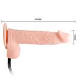 BAILE - REALISTIC INFLATABLE DILDO WITH SUCTION CUP 15 CM