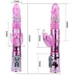 BAILE - RECHARGEABLE VIBRATOR WITH ROTATION AND THROBBING BUTTERF STIMULATOR