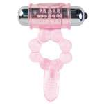 BAILE - SILICONE RING 10 TONGUE RHYTHMS WITH PINK VIBRATION