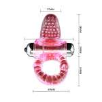 BAILE - SWEET ABS 10 RHYTHMS RING PINK VIBRATOR PENIS RING