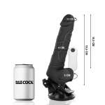 BASECOCK - REALISTIC VIBRATOR REMOTE CONTROL BLACK WITH TESTICLES 19.5 CM -O- 4 CM