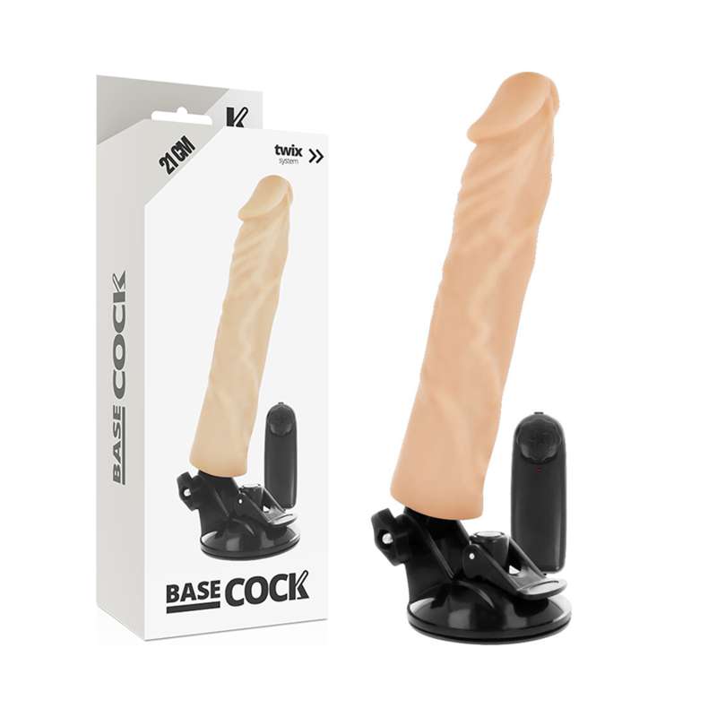 BASECOCK - REALISTIC VIBRATOR REMOTE CONTROL FLESH 21 CM -O- 4 CM BASECOCK - REALISTIC VIBRATOR REMOTE CONTROL FLESH 21 CM -O- 4 CM