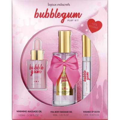 BIJOUX INDISCRETS - BUBBLEGUM PLAY KIT WITH OIL GEL & LIP GLOSS