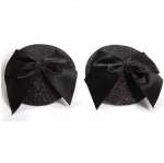 BIJOUX INDISCRETS - BURLESQUE SHINY NIPPLE COVERS WITH BOW