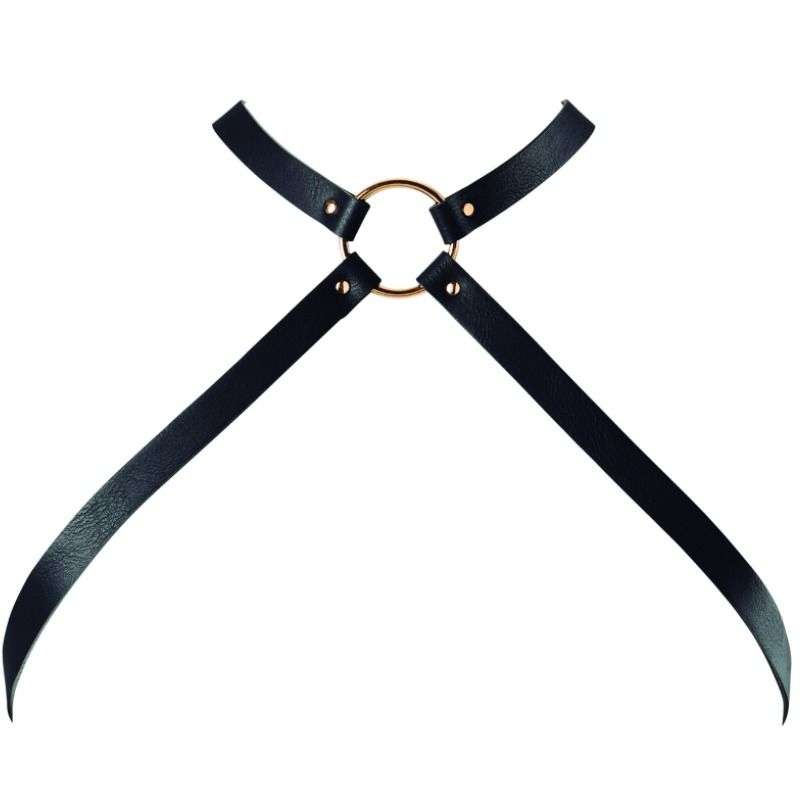 BIJOUX INDISCRETS - CROSSED CHEST HARNESS BLACK BIJOUX INDISCRETS - CROSSED CHEST HARNESS BLACK