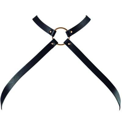 BIJOUX INDISCRETS - CROSSED CHEST HARNESS BLACK