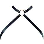BIJOUX INDISCRETS - CROSSED CHEST HARNESS BLACK