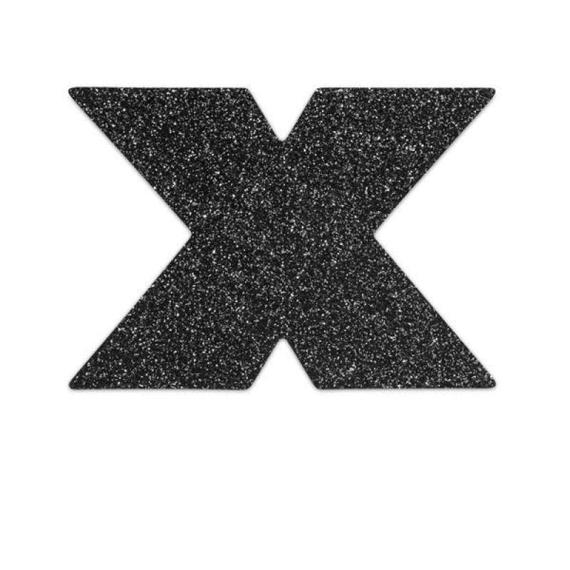 BIJOUX INDISCRETS - FLASH CROSS BLACK NIPPLE CAPS BIJOUX INDISCRETS - FLASH CROSS BLACK NIPPLE CAPS